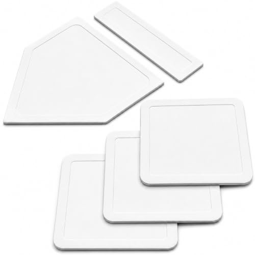 GoSports Baseball & Softball 5 Piece Base Set - Rubber Field...
