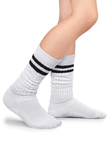Bencailor 6 Pairs Women Slouch Socks Cotton Knit Scrunch Stacked Boot Socks for Women Men2