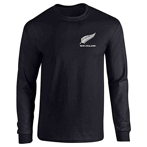 New Zealand Soccer Retro National Team Long Sleeve T-Shirt Black L
