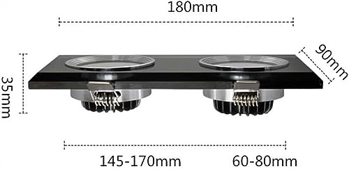 Spots plats LED encastrés double tête noir mat design architectural - 8