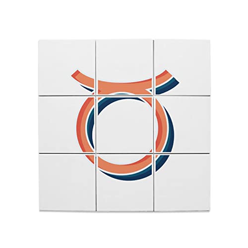 Carreaux céramique décoratif zodiaque Taureau, fresque murale d'exception 60 x 60 cm