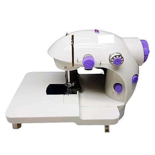 Mini Máquina De Costura Portátil Bivolt Com Mesa Extensora