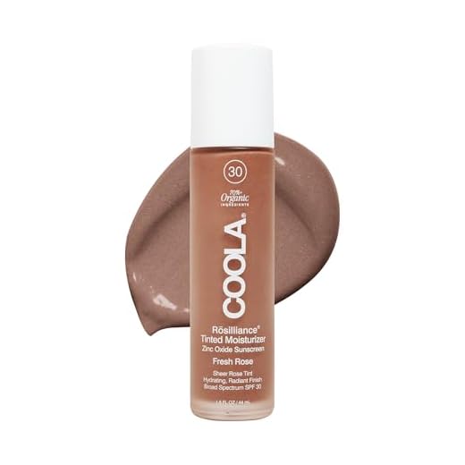 COOLA Organic Rosilliance BB Cream with SPF 30, Tinted Moisturizer Sunscreen & Foundation, Dermatologist Tested, Fresh Rose, 1.5 Fl Oz