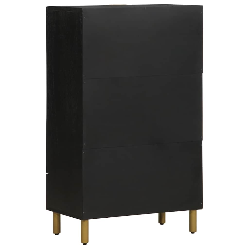 Tabla alta de alta calidad, 60 x 33 x 100 cm, de material de madera con patas de metal robustas, prácticas asas y placa superior estable para un elegante espacio de almacenamiento en el salón