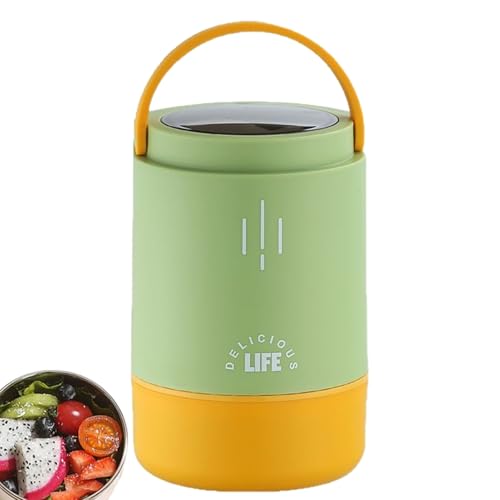 Generico Bentoo Box - Recipiente térmico para alimentos calientes y fríos, 900 ml, recipiente térmico de acero inoxidable a prueba de fugas para oficina, escuela, al aire libre