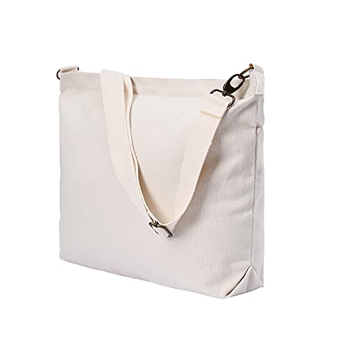 Heavy Duty Canvas Zipper Close Messenger Shoulder Crossbody Bag Fashion Satchel Multi Purpose Daily Use Casual Tote