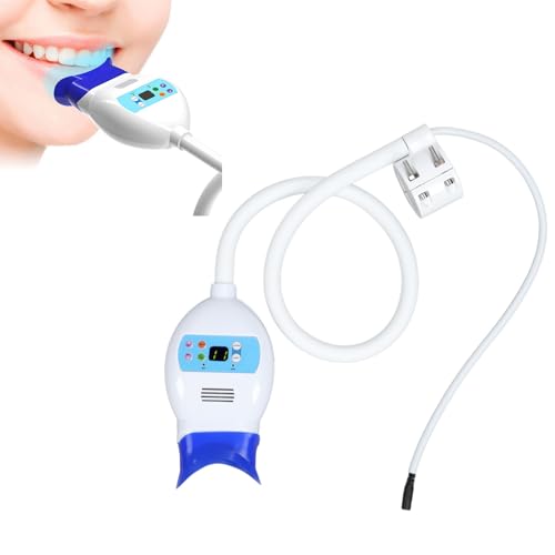 Máquina Para Blanquear Los Dientes, Lámpara Para Blanquear Los Dientes Dentales, Lámpara Oral Con Abrazadera De Columna Fría De 8 LED Con Indicador Digital LED Y Bozal De Silicona(UE)