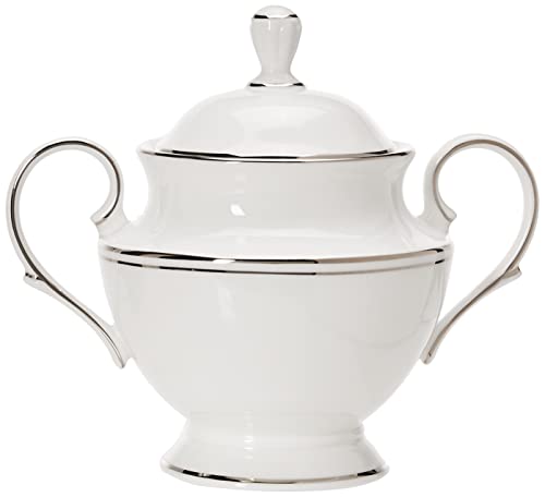 Lenox Sugar Bowl Federal Platinum, White