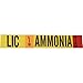 Brady 90452, 8" Dia. Vinyl LIC Liq Ammonia High Pipe Marker, 25 Cards