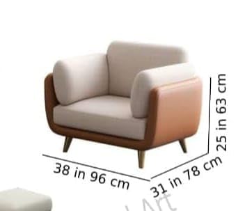 Image of A to Z Furniture Classic Chesterfield Sofa Set Luxury Chesterfield Sofa in for Home Living Room & Office (Brown & Beige, 3+1)