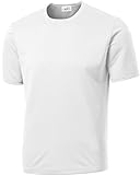 Joe's USA Men's Athletic All Sport Training T-Shirt ,White ,Medium
