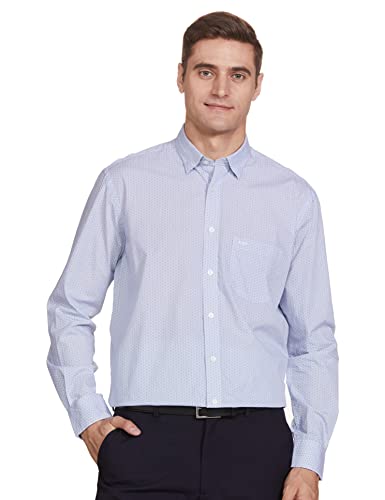 Image of Colorplus Men's Pure Cotton Print Pattern Tailored Fit Spread Collar Full Sleeve Casual Shirt