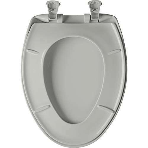 Bemis 1200Slowt 162 Will Slow Close, Never Loosen And Easily Remove Toilet Seat, Elongated, Silver #TOP2