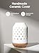 InnoGear Aromatherapy Diffuser, 150ml Ceramic Diffuser Ultrasonic Humidifier Cool Mist Essential Oil Diffusers for Home Air Diffuser with 2 Mist Modes Waterless Auto Off, White