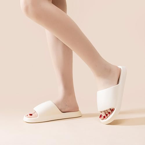 Pillow Slippers for Women and Men, House Cloud Slides Shower Sandals, Cushioned Thick Soft Sole Quick Dry Home Shoes2