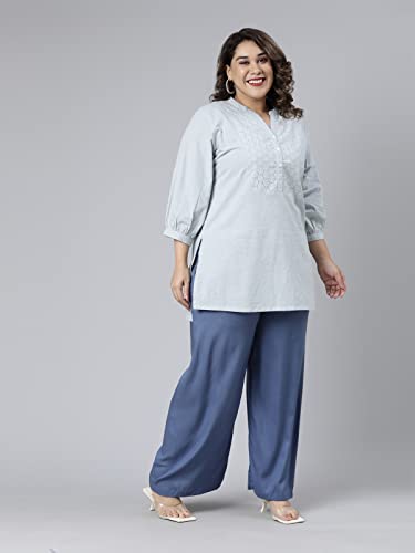 Image of GO COLORS Soft Viscose Basic Palazzo Full Length for Women| Breathable, Mid Rise, Relaxed Fit