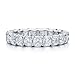 BERRICLE Sterling Silver Wedding Rings Statement Stackable Eternity Band Ring for Women Asscher Cut Cubic Zirconia CZ