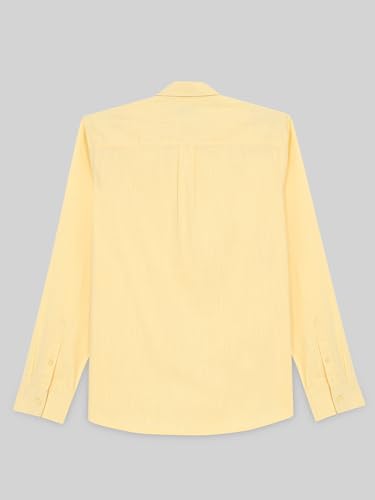 Image of StitchX Men's Full Sleeve Solid Casual Shirt Parmesan Yellow-S-2XL