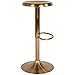 Flash Furniture Madrid Series Adjustable Height Retro Metal Barstool with Footrest, Backless Adjustable Bar or Counter Height Swivel Stool, Gold