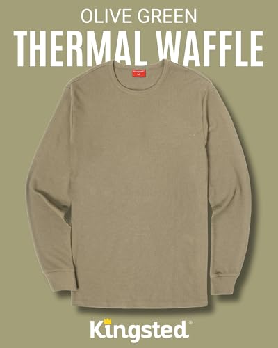 Kingsted Waffle Shirts for Men - Royally Comfortable & Super Soft Long Sleeve Base Layer - Classic Fit Men's Thermal Shirts4