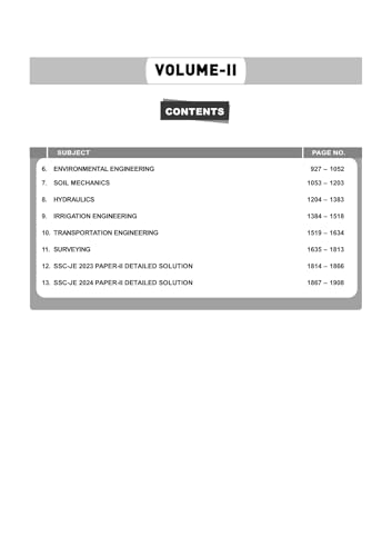 Image of SSC JE CIVIL ENGINEERING PREVIOUS YEARS TOPICWISE OBJECTIVE DETAILED SOLUTION WITH THEORY | 2026-2027 Edition | PYQs