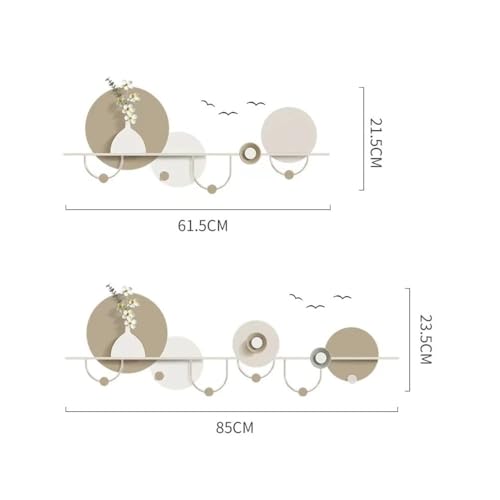 Perchero de pared de hierro moderno de 85cm con ganchos para sala 3