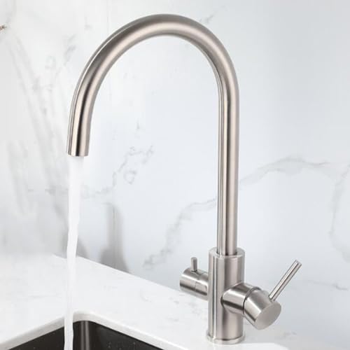 Robinet de cuisine 3 voies pour éliminer le calcaire grâce au filtre à eau 3 en 1 intégré