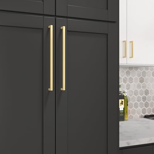 Image of Richelieu Lambton 12 5 /8-in (320 mm) Satin Brass Rectangular Cabinet Pull