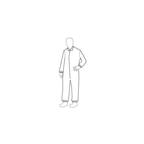 Dupont IC181SWHSM002500 Coveralls with Serged Seams and Standard Collar, Small, White (Pack of 25)