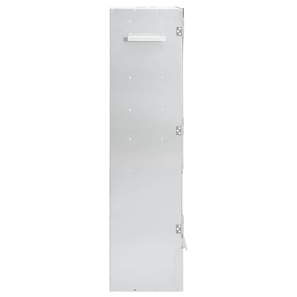 Horno para ahumar con generador de humo frío, acero galvanizado, 44,5 x 29 x 110 cm, para carne, pescado, salchichas, ahumador al aire libre, con termómetro y ventana de cristal