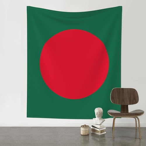 Tapisserie drapeau Bangladesh tenture murale tissu deco chambre salon dortoir