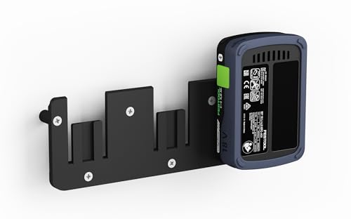 NewGround Designs Akku Wandhalterung geeignet für Festool 18V Akkus - Akku-Halterung Wandhalter (3 Akkus) inkl. Schrauben & Dübel [Made IN Germany]
