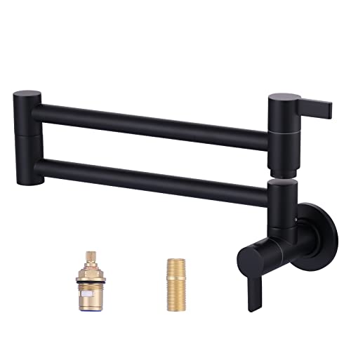 ARCORA Matte Black Pot Filler Faucet Wall Mount