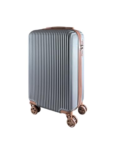 Mala de Bordo 10KG ABS Padrão Anac Giratória Viagem Texas (Grafite C/Marrom)