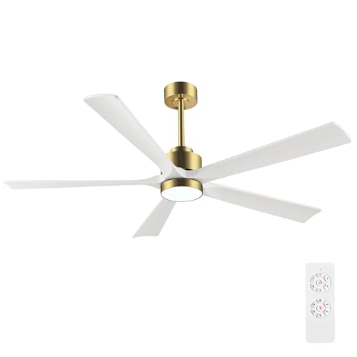 ELEHINSER 52" Modern Ceiling Fan with Lights and Remote Control,