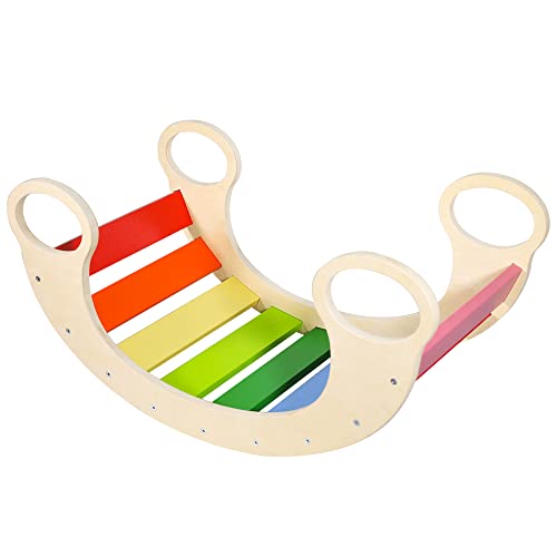 Waldorf Wooden Rocking Play (Rainbow) by Nautical Beach Decor - Image 7