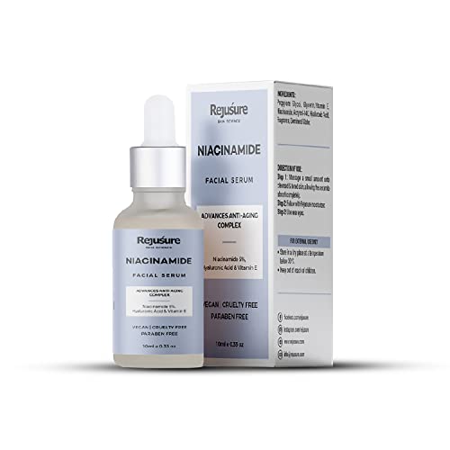 Image of Rejusure 5% Niacinamide Face Serum 10ml | Vitamin E serum | Hyaluronic Acid serum | Anti Aging serum | serum for acne and dark spots | serum for all Skin types | Serum for Men Women | Glycolic Acid |
