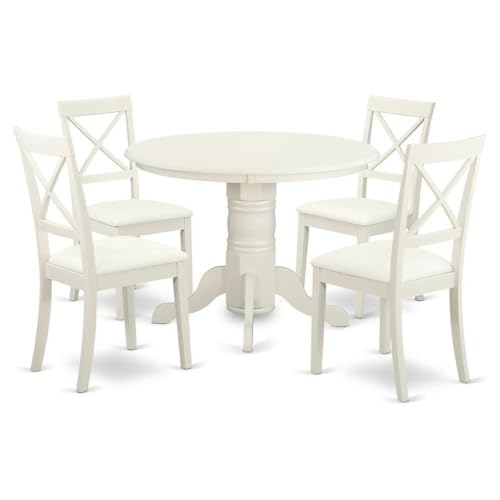 Compact 5-Piece Wood Dining Set