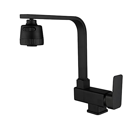 SJQKA Robinet De Cuisine Mitigeur Rabattable Sous Fenêtre Noir,Bec Rotatif Pivotant Repliable Pour, Laiton Santé Sans Plomb, Pour Evier Devant Fenêtre (A)