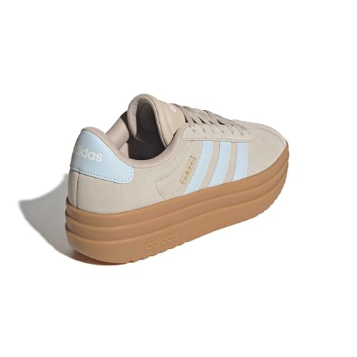 Image of adidas Womens Vl Court Bold Lace Up Sneakers Shoes Casual - Pink