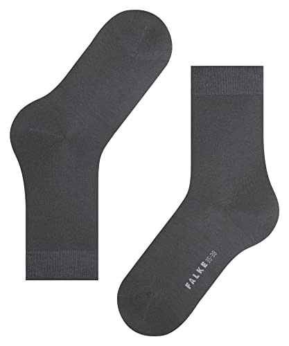 Falke Womens Cotton Touch Casual Sock, Comfortable Soft Knit Socks, Crew Length Midcalf, Lightweight, Grey (Platinum 3903), Us 5-7.5 (Eu 35-38 Ι Uk 2.5-5), 1 Pair #TOP5