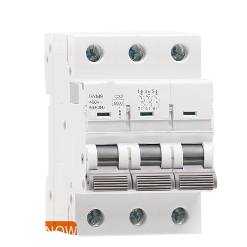 Disjoncteur 16A 3P MCB 6KA et interrupteur modulaire rail Din GYM9 AC 400V