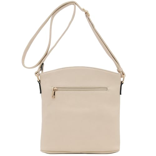 Image of ALYSSA Triple Zip Pocket Large Crossbody Bag