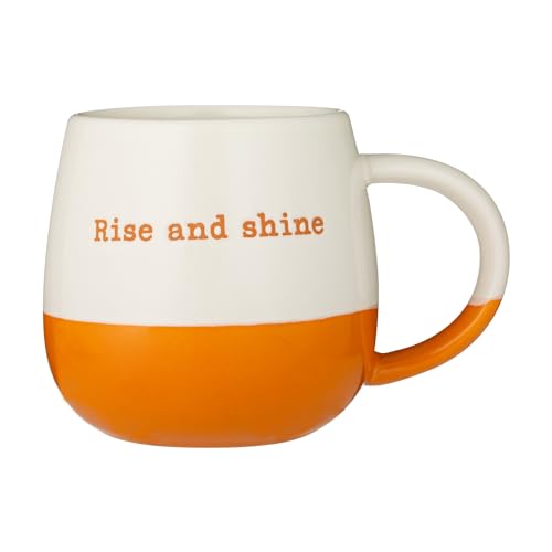 Price & Kensington Stoneware Coffee Mug Latte Tea Cup Choco Rise and Shine Hot Chocolate Beverages 340ml