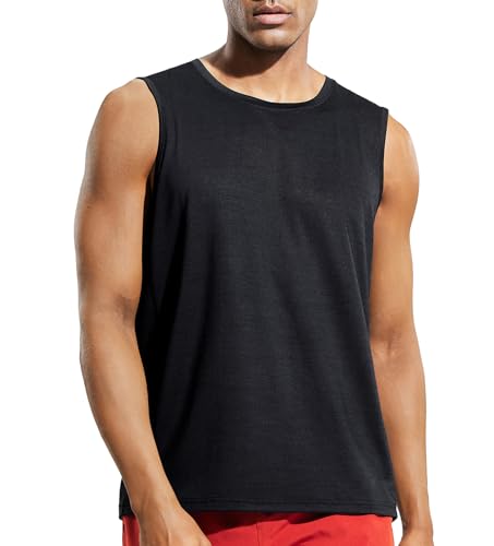 Image of MIER Men's Sleeveless Tank Top Dry Fit Workout Muscle Tee Shirt for Running Athletic Gym Sports Training, Moisture Wicking