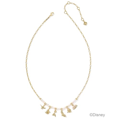 Kendra Scott Disney Princess Charm Strand Necklace in White Mix, 14k Gold-Plated Brass, Fashion Jewelry for Women2