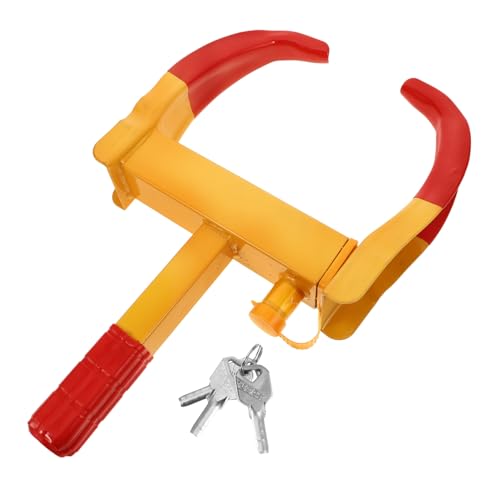 Ciieeo Bloccaggio Ruote Ganascia per Auto Rimorchi Serratura Robusta e Portatile per Sicurezza Veicoli