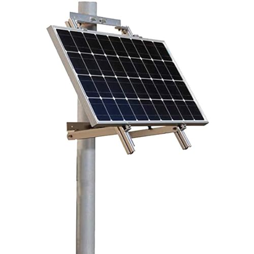Soporte lateral de panel solar 100W para montaje en poste aislado 3
