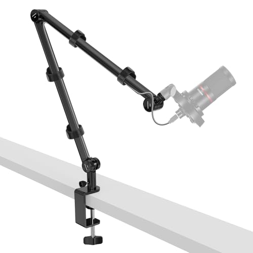 Image of NEEWER BASICS Microphone Boom Arm, 31 inch Flexible Mic Desk Stand Mount, Compatible with Blue Yeti FIFINE AM8 K669B HyperX QuadCast S SoloCast AT2020 Shure SM7B MV7 for Gaming Streaming Recording, MS050
