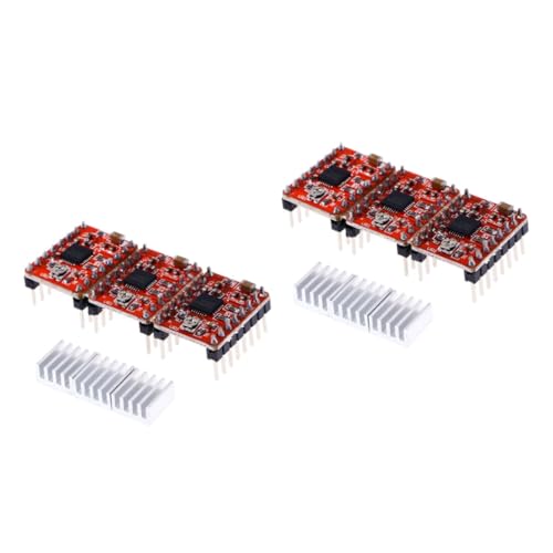 Healeved 10pcs Printer Stepper Motor Driver Board Stepstick Heat Sink Full Quarter Step